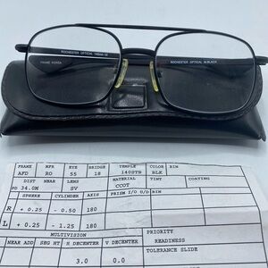 Rochester Optical Black Aviator Pilot USAF Air Force Eyeglasses 140mm Perscripti